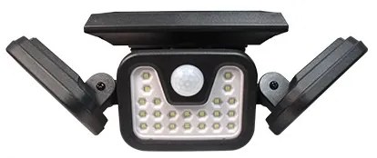 LED solárny reflektor so senzorom LED/15W/3,7V 2400 mAh IP54 4500K