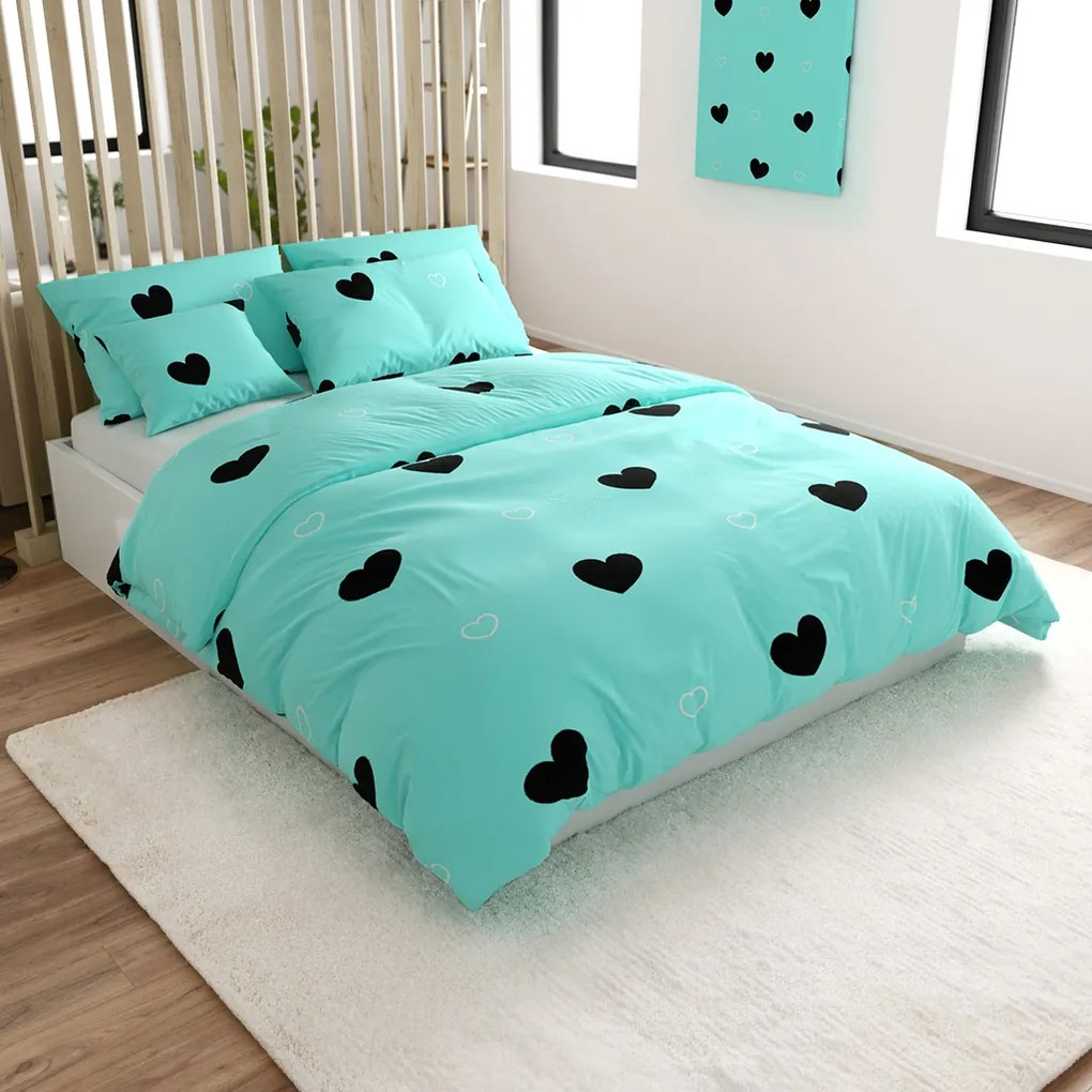 Obliečky z mikrovlákna CORAZON BLEND modré Rozmer obliečky: 70 x 90 cm | 140 x 200 cm