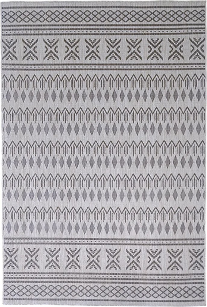 Koberec Eqos 0002 GREY – sivý obdĺžnikový koberec so vzorom Rozmer: 40x60 cm