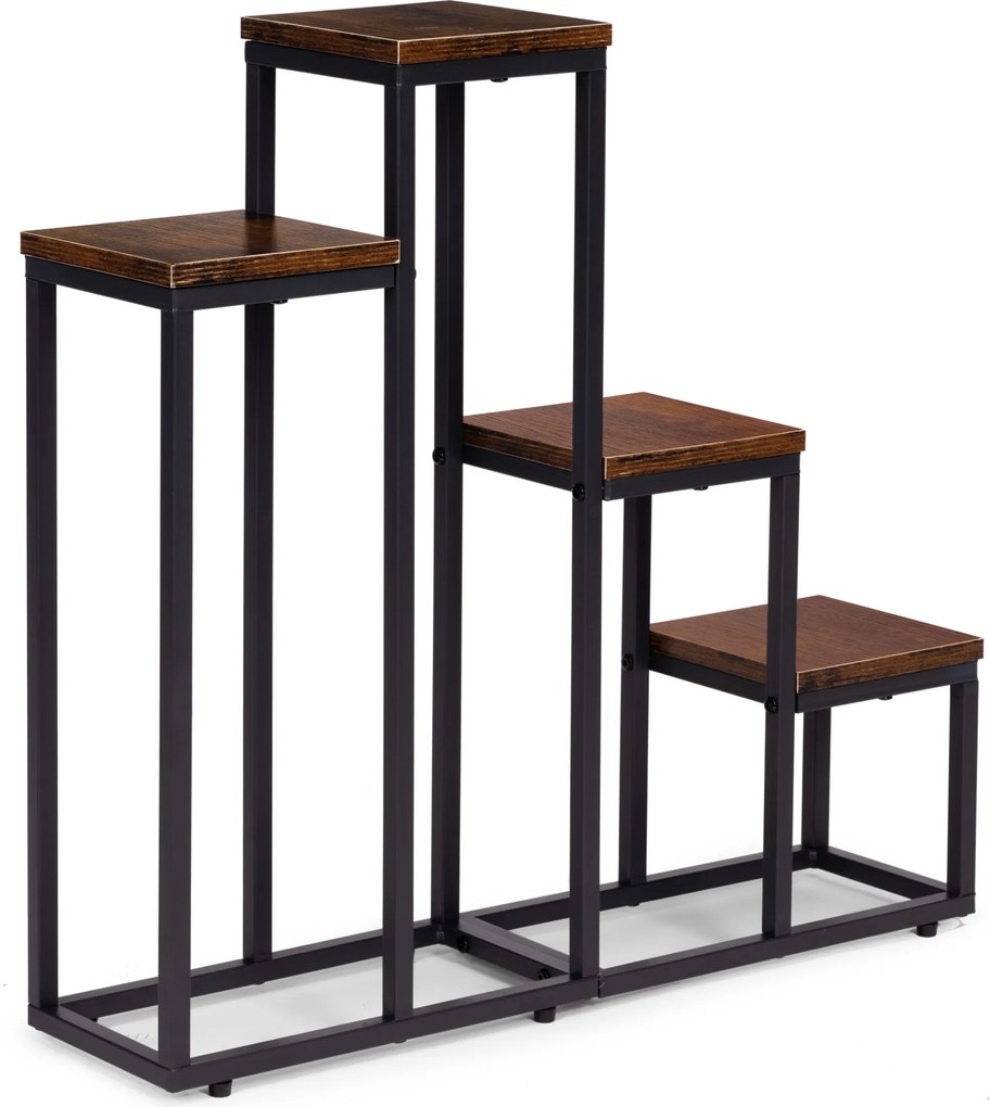 Stojan na květiny EVELIN 67x69 cm hnědý/černý