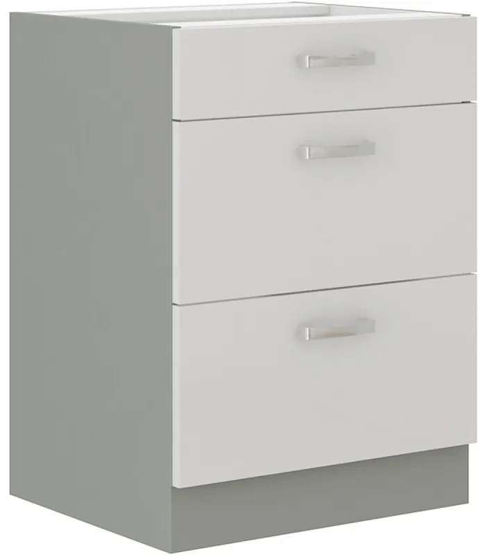 Kuchynská linka Bianka 350 cm - sivá / biely lesk