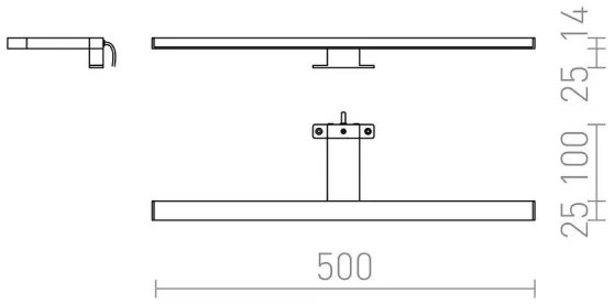RED - Design Rendl - R12400 - LED Kúpeľňové osvetlenie zrkadla BALEA LED/7W/230V IP44