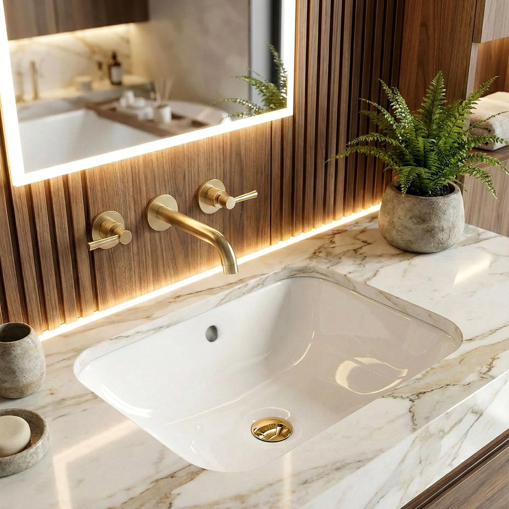 Rea Anabel, zapustené umývadlo 400x300x160 mm, biela lesklá, REA-U0621