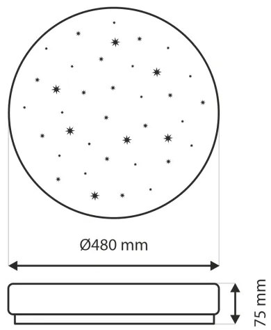 LED Stmievateľné stropné svietidlo LIKA LED/36W/230V 2700-6500K + diaľkové ovládanie