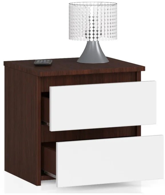 Nočný stolík CL2 2SZ CLP wenge / biely
