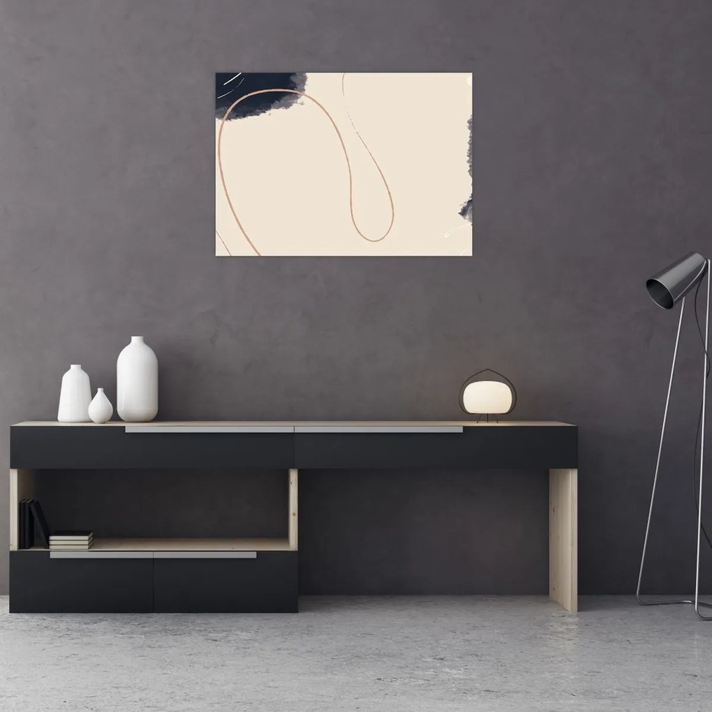 Obraz - Béžová abstrakcia (70x50 cm)