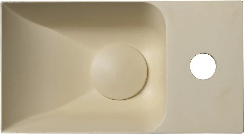 Krémové betónové umývadlo 31x17 cm Piccolino – Sapho