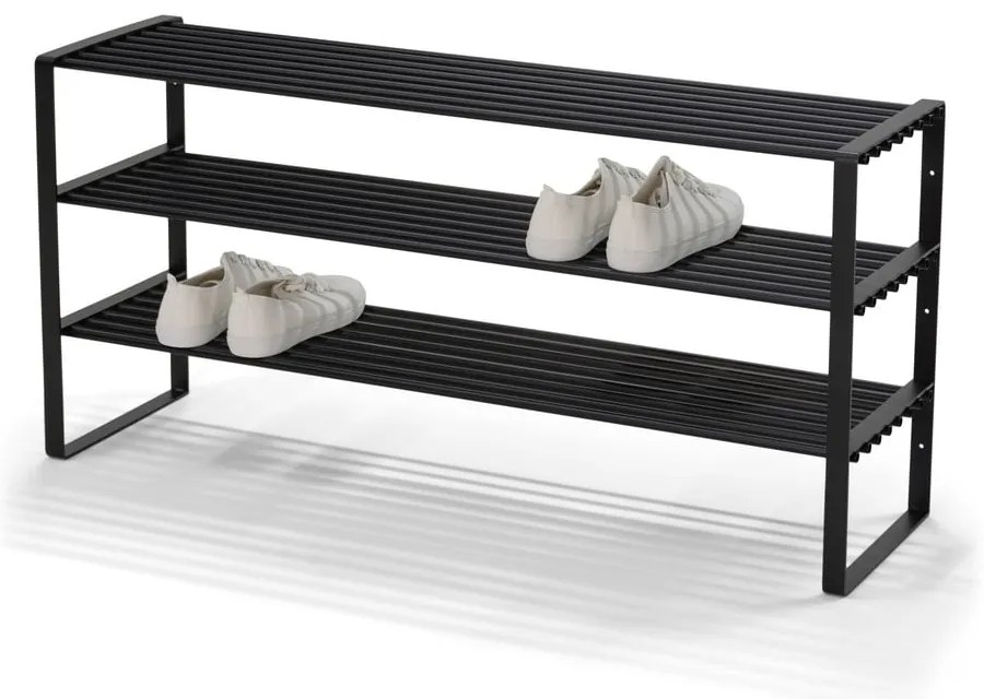 Čierna kovová skrinka na topánky 100x48,5x29 cm Rex – Spinder Design