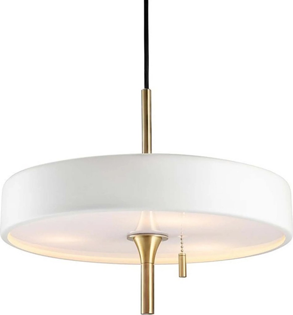 Závesná lampa Artdeco bielo- zlatá