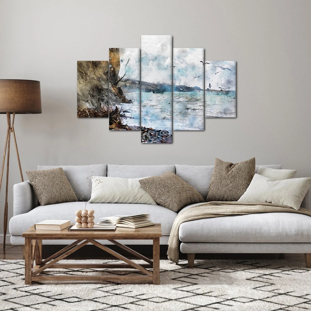 Obraz - Útes, akvarel (150x105 cm)