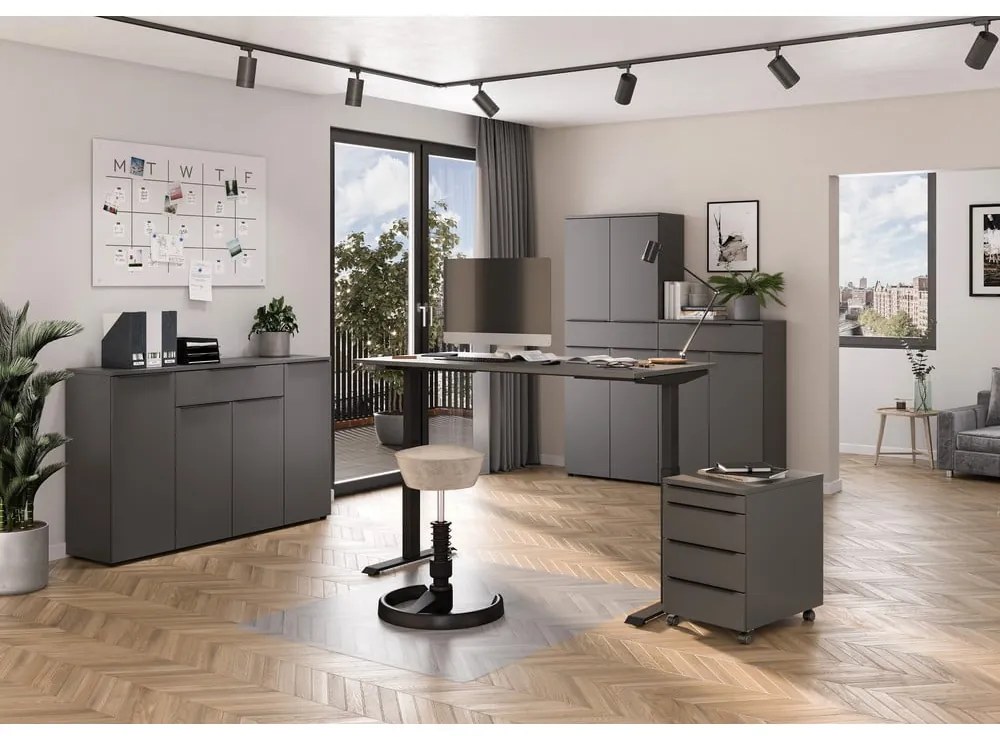 Antracitová skrinka 42x63 cm Mailand – Germania