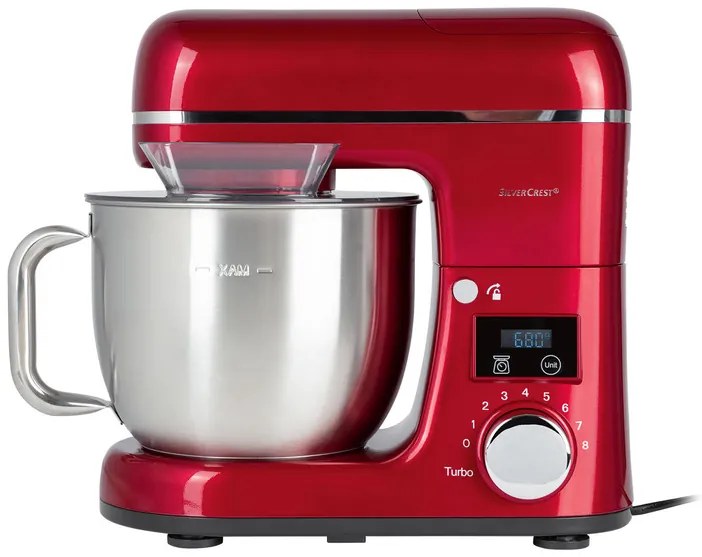 SILVERCREST® KITCHEN TOOLS Kuchynský robot s váhou SKMW 900 A1, červená (100340500)