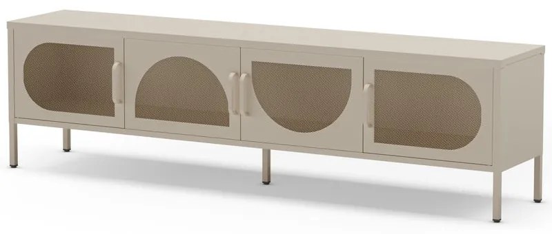 Krémový TV stolík 180x50 cm Tayra – Marckeric