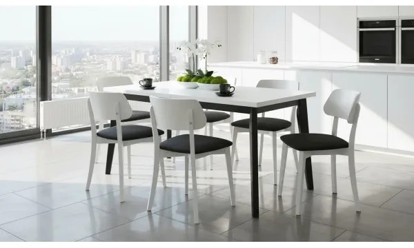 Jedálenská stolička EZRA biela/čierna