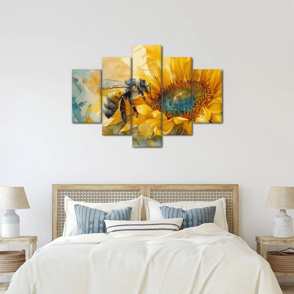 Obraz - Včielka, akvarel (150x105 cm)