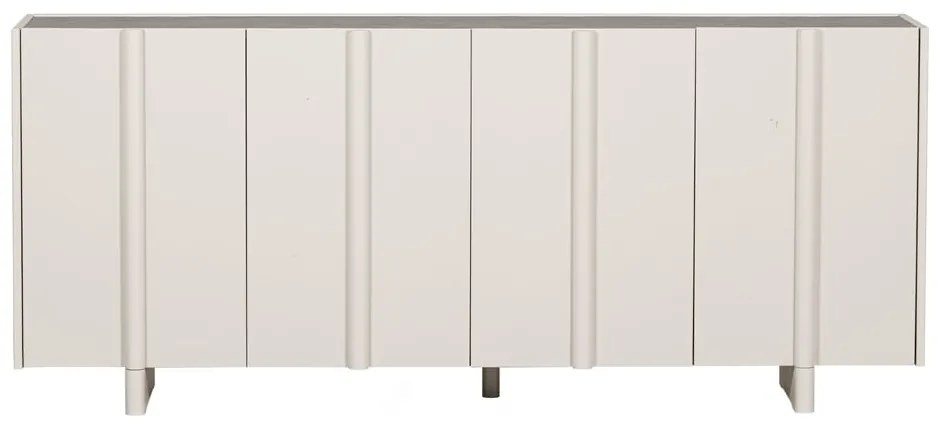 Krémovobiela nízka modulárna komoda z borovicového dreva 200x85 cm Basu – WOOOD