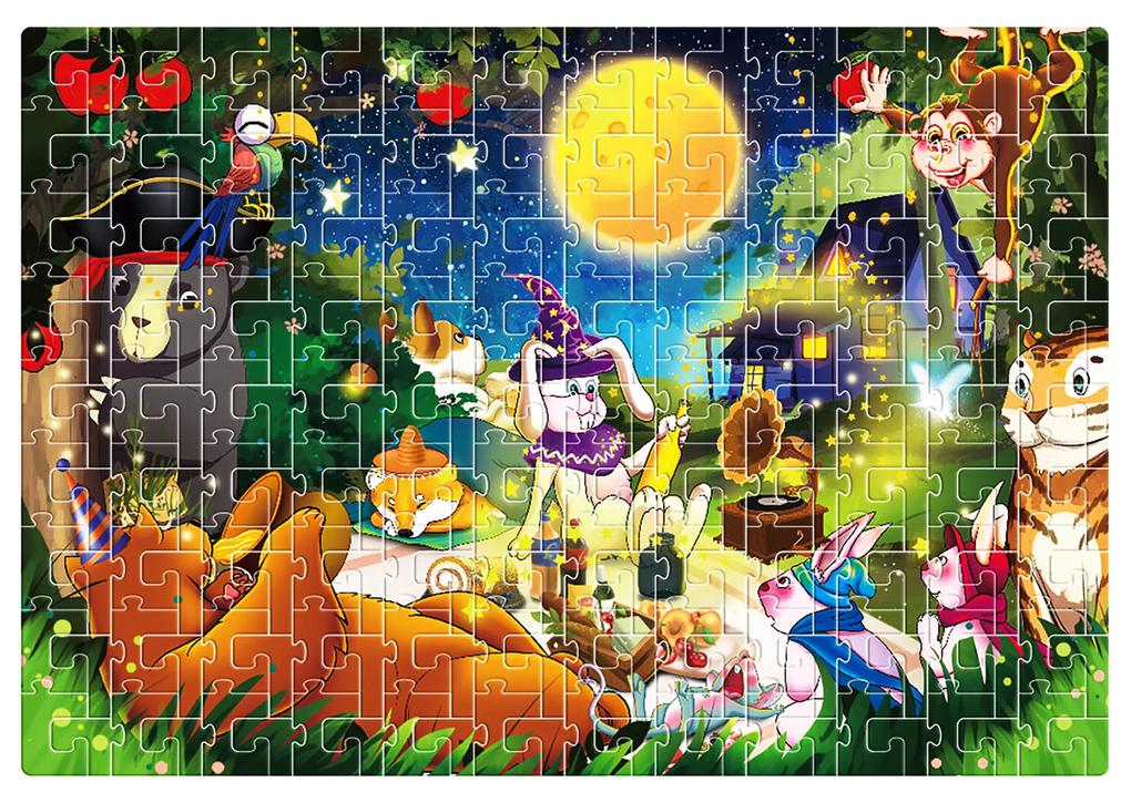 Aga4Kids Detské puzzle Zvieratká v lese 216 dielov