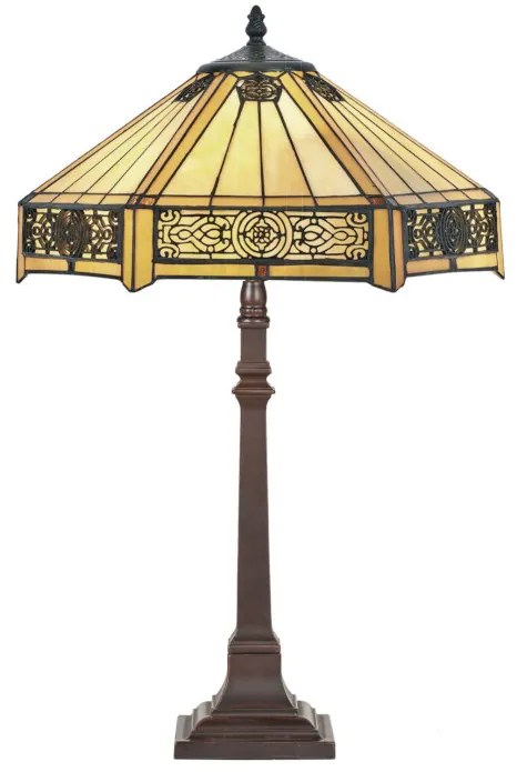 Vitráž lampa do obývačky Tiffany AFRIKA Ø40*64