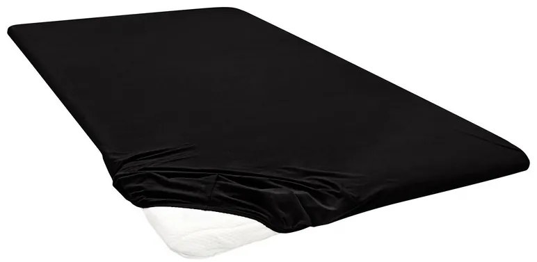 Biberna Napínacia plachta na vrchný matrac (čierna, 140 – 160 x 200 cm)  (100227070)