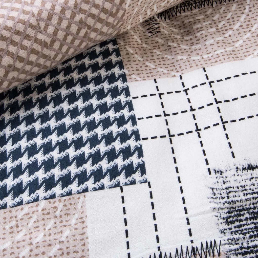 FLANELOVÉ OBLIEČKY FLANELOVE 180X200 CM, 2KS 70X80 CM VZOROVANÉ