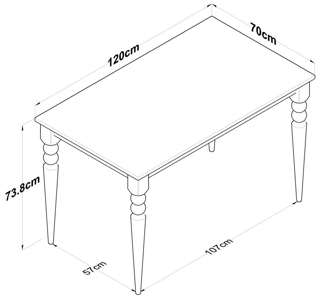 Jedálenský stôl JA Walnut Pine