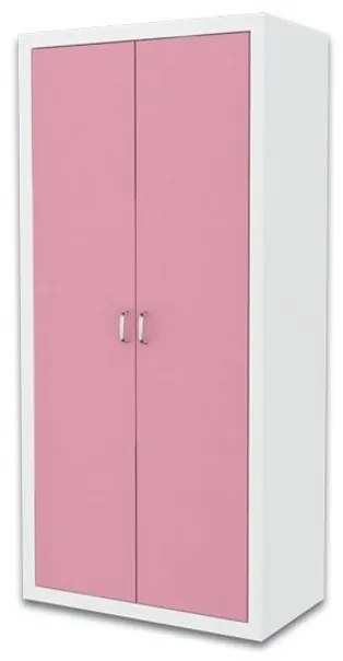 Detská šatníková skriňa FILIP, color, bialy/ružový