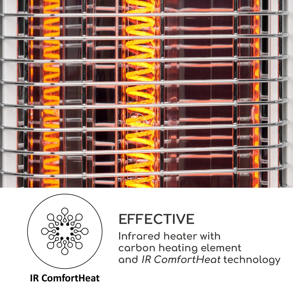 Blumfeldt Heat Guru Plus, vonkajší sálavý ohrievač, 1200 W, 3 nastavenia ohrevu, diaľkové ovládanie