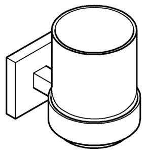 GROHE 41097DC0 - Sklenička s držiakom START CUBE, nerez