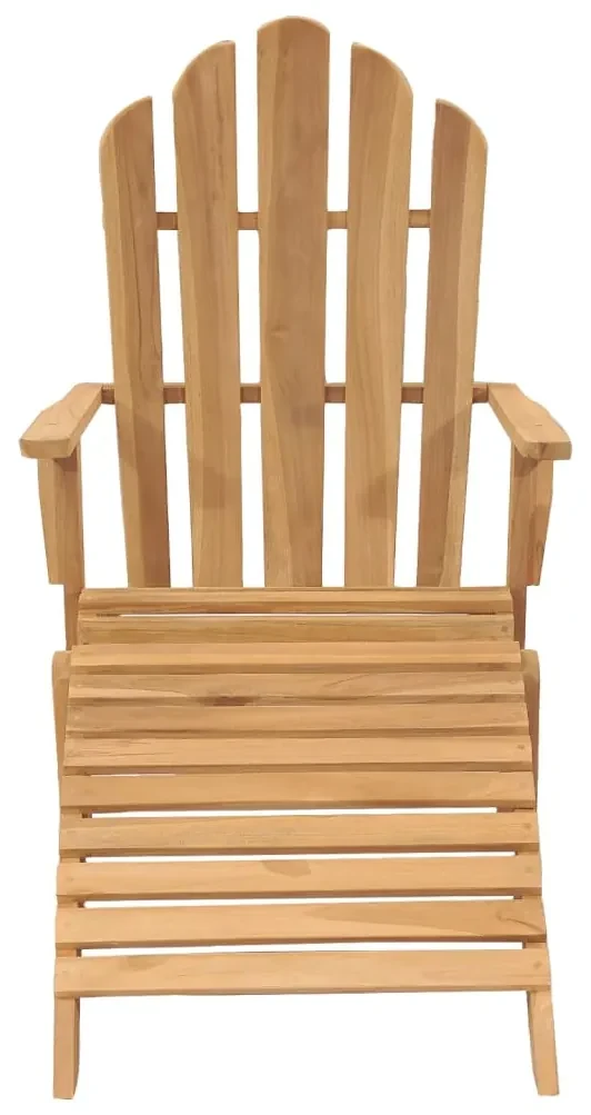 vidaXL Stolička Adirondack s podnožkou teakové drevo