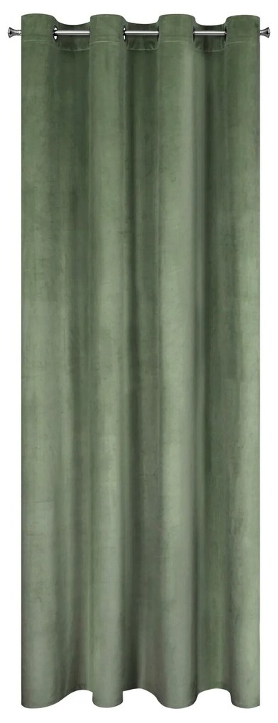 ZATEMŇOVACÍ ZÁVES NA KRÚŽKOCH ROSA 140X250 CM OLIVOVÁ