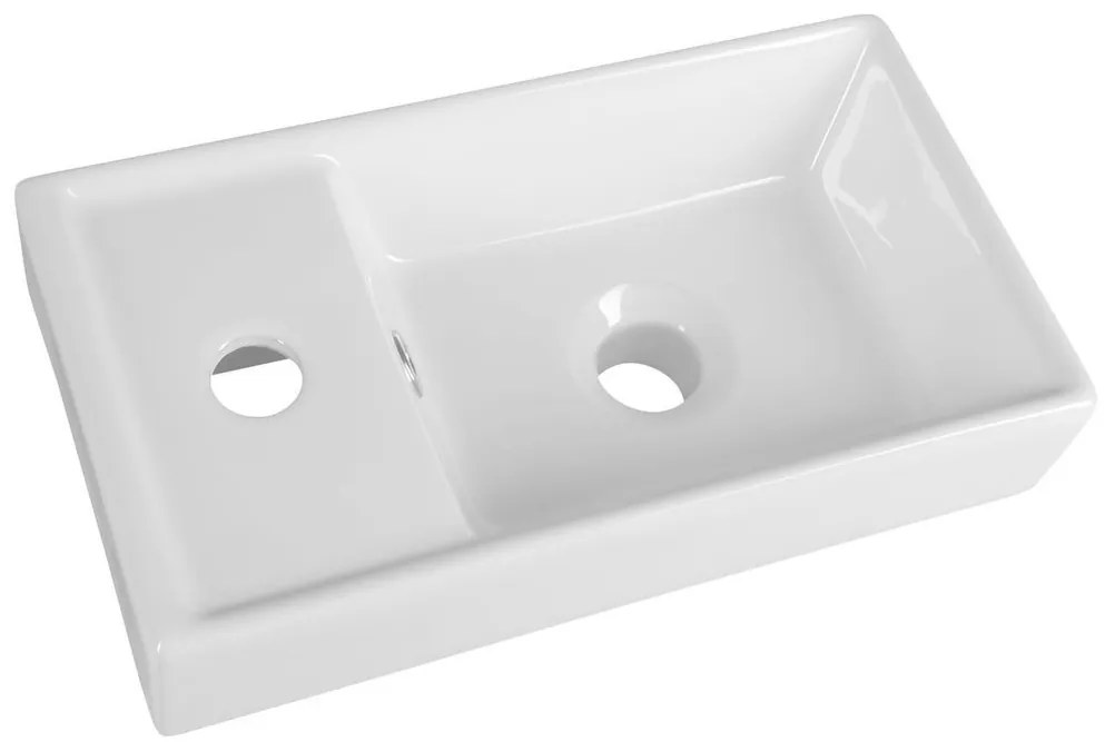 Aqualine Aqualine, Keramické umývadlo nábytkové, 40x22 cm, biela, DD4022