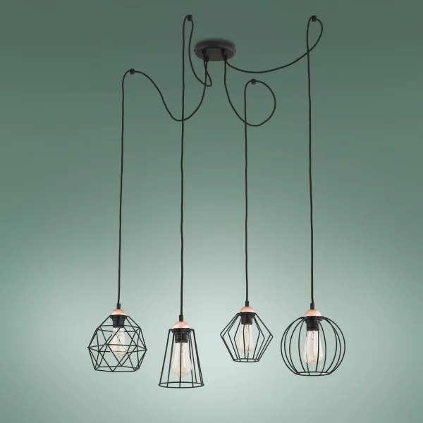 Luster na lanku GALAXY 4xE27/60W/230V pavúk