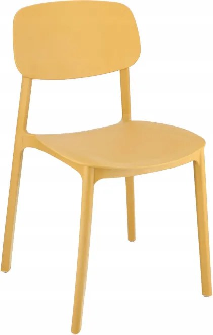 Plastová stolička LARA žltá