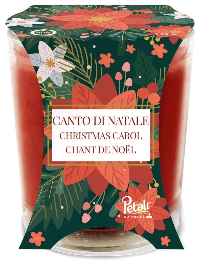 PETALI vonná sviečka v skle Christmas Carol - horenie 40h