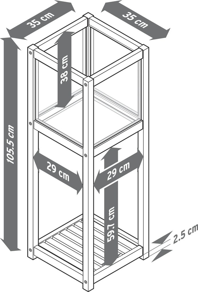 Ozdobný lampáš s poličkou