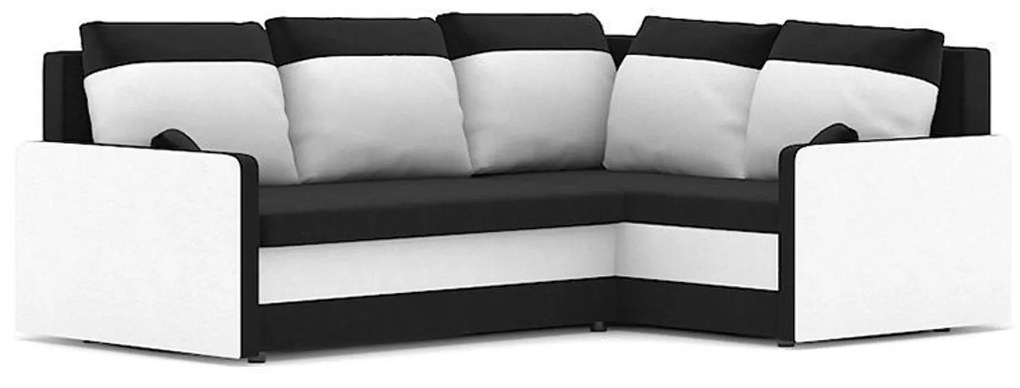 Rozkladacia rohová sedacia súprava MILTON II model 2 Ľavá Hnedá/cappuccino