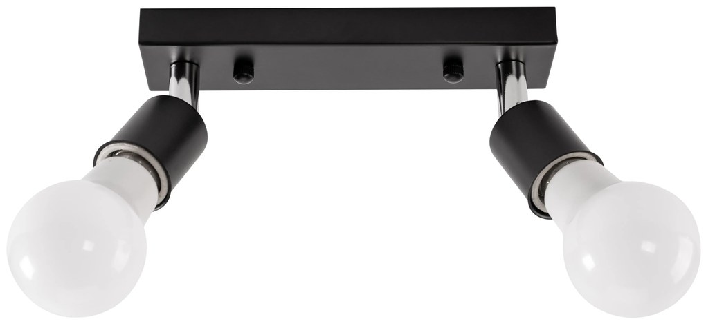 Toolight - Kovové stropné svietidlo PLAFON REFLECTOR APP696-2C, čierna, OSW-05342