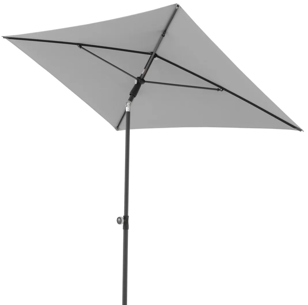 Doppler ACTIVE 200 x 120 cm - obdĺžnikový slnečník so stredovou nohou šedá (kód farby 827)