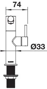 Blanco Alta II, stojanková kuchynská batéria, čierna matná, BLA-527538