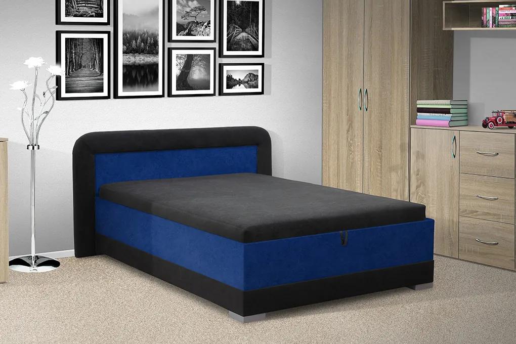 Nabytekmorava Čalúnená posteľ s úložným priestorom JARO HIT 120x200 farba čalúnenia: sivá