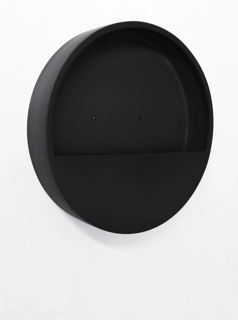 Květináč na stenu MURA, sklolaminát, Ø 50 cm, čierná