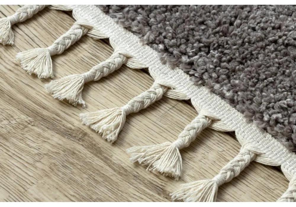 Kusový koberec Shaggy Berta hnedý 240x330cm