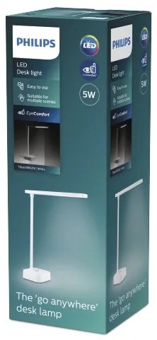 Philips - LED Stmievateľná dotyková stolná lampa TILPA LED/5W/5V 1800 mAh