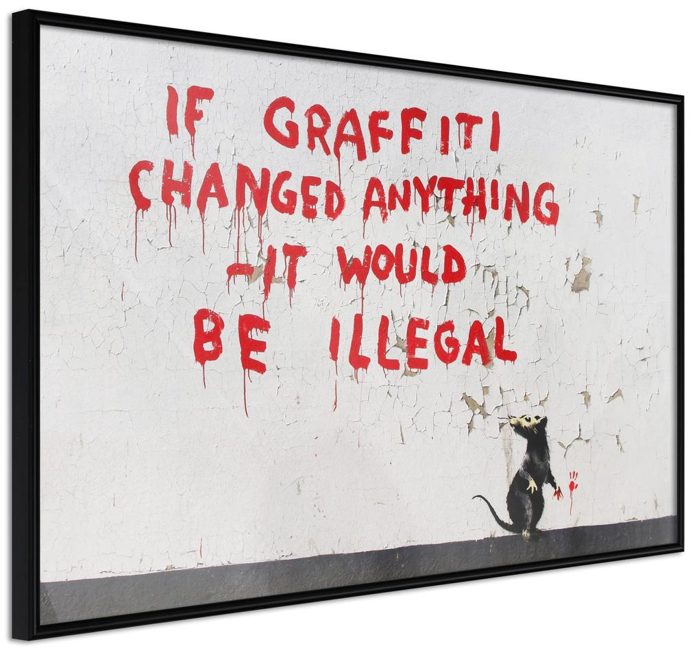 Artgeist Plagát - Quotes Graffiti [Poster] Veľkosť: 60x40, Verzia: Čierny rám