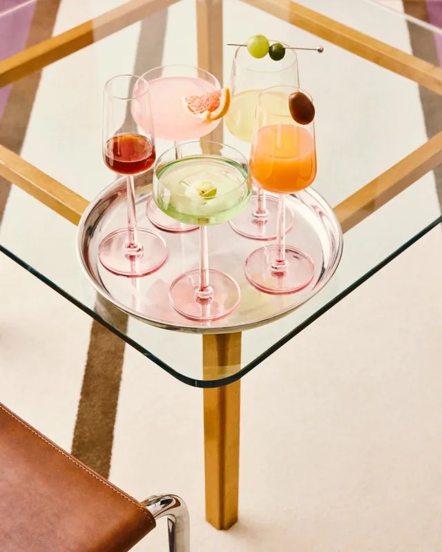 Poháre na šampaňské Essence 0,21l, 2ks / ružové