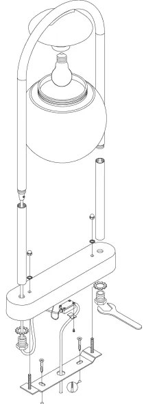Eglo 98733 - Vonkajšie svietidlo VECCHIA 1xE27/28W/230V IP44