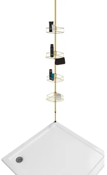 WENKO 24569100-Rohová polica DOLCEDO 31x275 cm zlatá