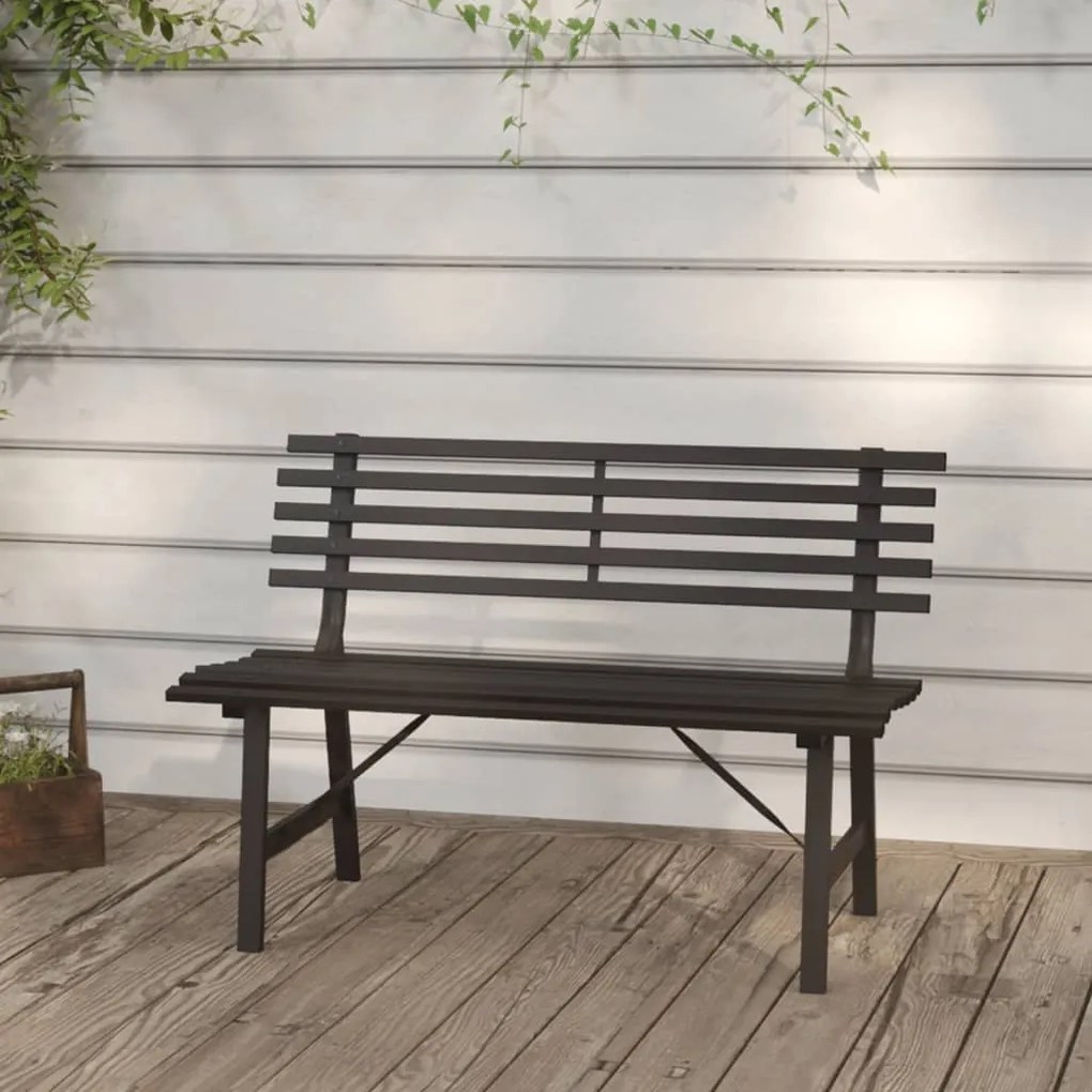 vidaXL Záhradná lavička 110 cm oceľová čierna