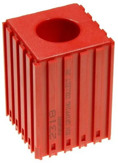 Plastový box na ukladanie klieštin s veľkým priemerom 25 mm, modul 5x5, 1 dutina, červená