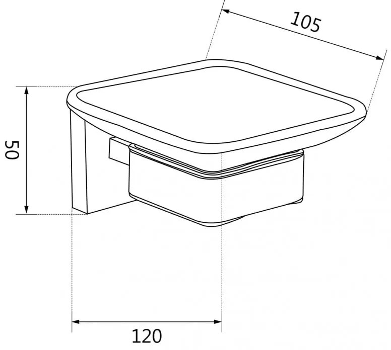 Mexen príslušenstvo, Vox držiak na mydlo, chrómová, 707039-00